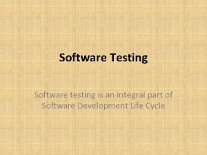 Artifacts testing