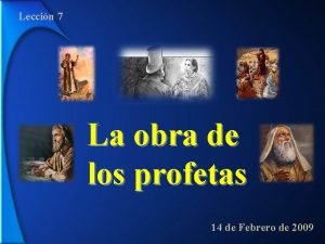 La obra de los profetas