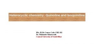 Isoquinoline nucleophilic substitution