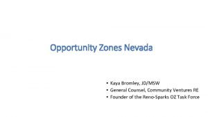 Nevada opportunity zones