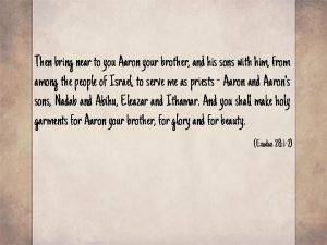 Aaron's robe in exodus