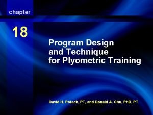 Plyometric program design