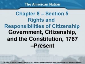 The American Nation Chapter 8 Section 5 Rights