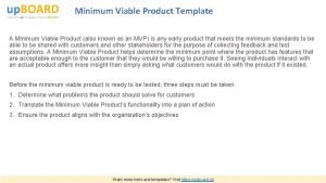 Product mvp template