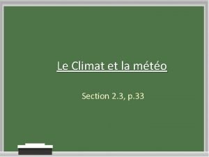 Climatogramme