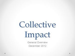 Examples of collective impact