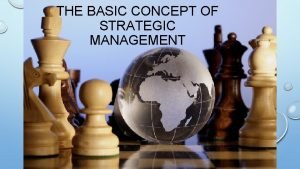 Basic concepts of strategic management