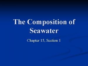 Composition seawater