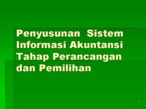 Tahap perancangan sistem