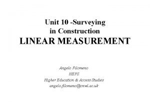 What is linear measurement in surveying