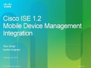 Cisco mobile device management