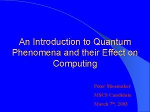 Quantum computing meaning