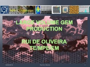 LARGE VOLUME GEM PRODUCTION RUI DE OLIVEIRA TEMPEEM