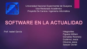 Universidad Nacional Experimental de Guayana Vice Rectorado Acadmico