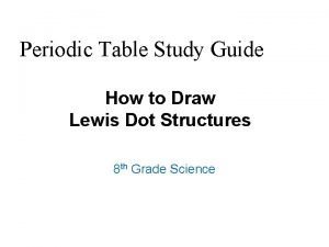 Lewis structure periodic table