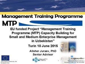 Mtp in project management