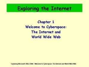 Welcome to cyberspace
