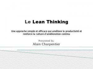 Lean thinking