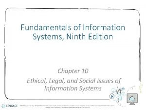 Fundamentals of Information Systems Ninth Edition Chapter 10