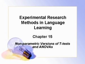 Experimental Research Methods in Language Learning Chapter 15