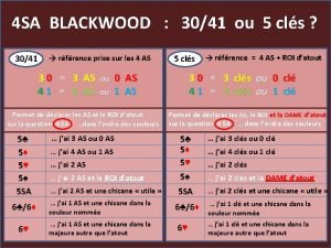 4 SA BLACKWOOD 3041 ou 5 cls 3041