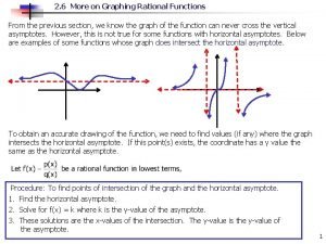 2 6 More on Graphing Rational Functions From