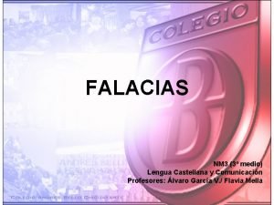 FALACIAS NM 3 3 medio Lengua Castellana y