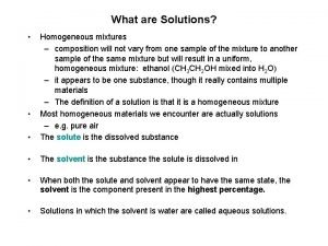Gas and liquid solution example