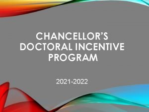 Csu doctoral incentive program