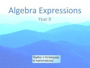 Simplest form algebra