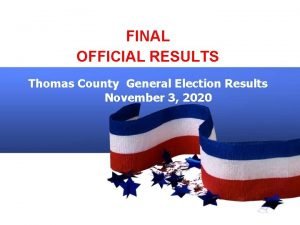 Thomas county election results