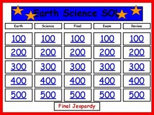 Earth Science SOL Earth Science Final Exam Review