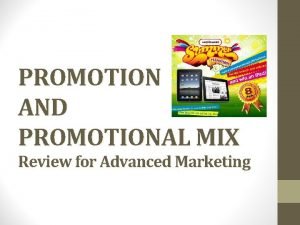 Traditional promotion mix