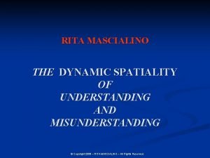 RITA MASCIALINO THE DYNAMIC SPATIALITY OF UNDERSTANDING AND