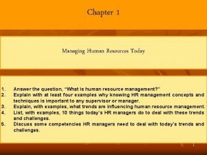 New approaches to organizing hr