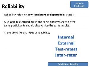 Reliability in psychology