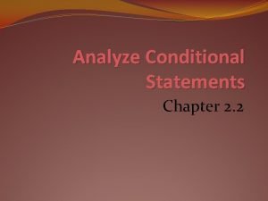 Conditional statements examples