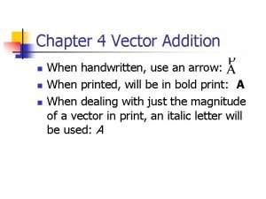 Vector addition