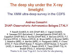 The deep sky under the Xray limelight The