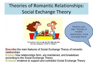 Social exchange theory relationships examples
