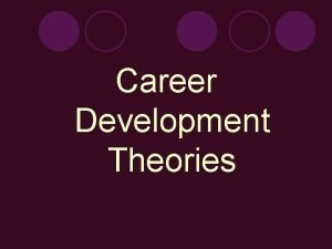 Career Development Theories Dont let theories boggle your