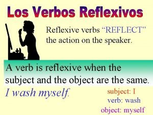A reflexive verb reflect