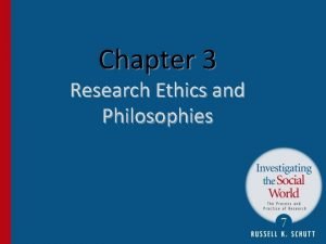 Chapter 3 research ethics