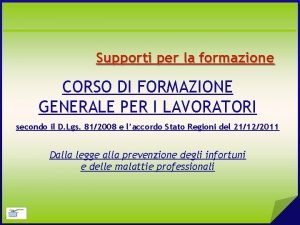 Epc slide formazione Epc slide formazione
