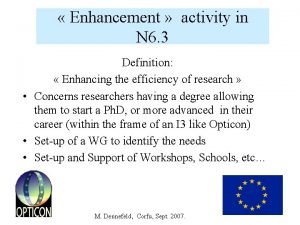 Enhancement activity meaning