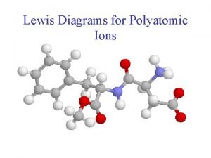 Lewis Diagrams for Polyatomic Ions Polyatomic Ions Polyatomic