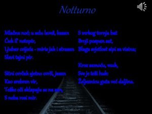 Notturno Mlana no u selu lave kasan S