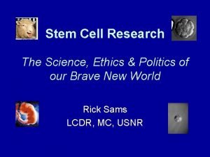 Stem Cell Research The Science Ethics Politics of