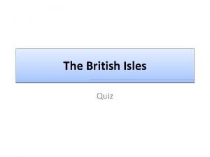 British isles quiz