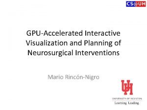 GPUAccelerated Interactive Visualization and Planning of Neurosurgical Interventions